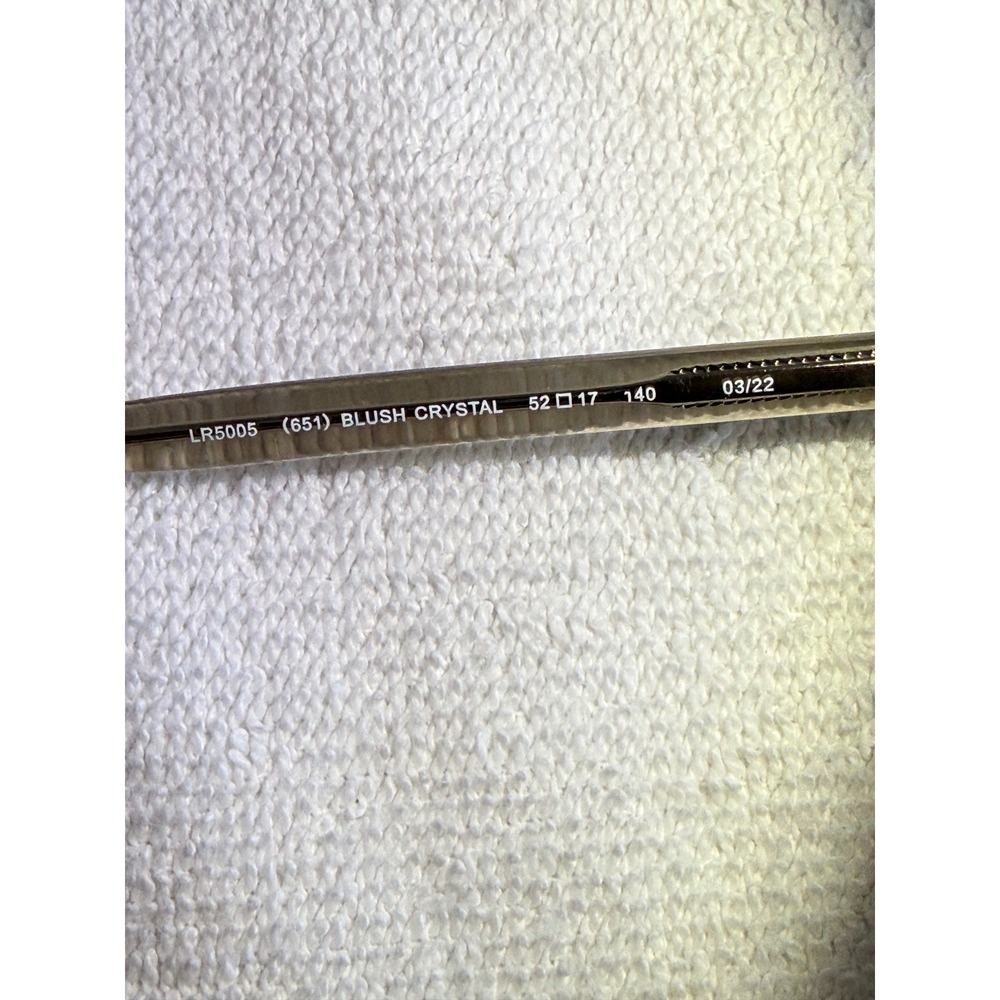 Lenton & Rusby Eyeglasses Women 52-17-140 Blush Crystal LR5005‎ Frames - Picture 5 of 6